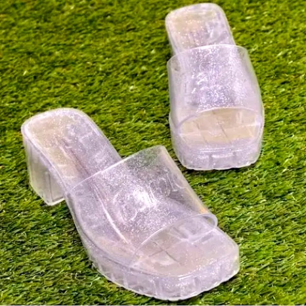 Barbie clear jelly mules